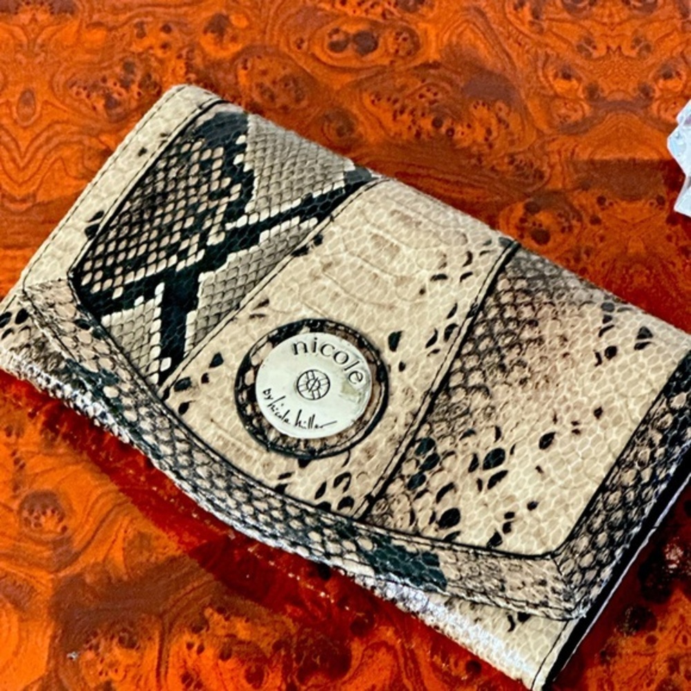 Nicole Miller Kristin Soft Brown Organizer  Clutch